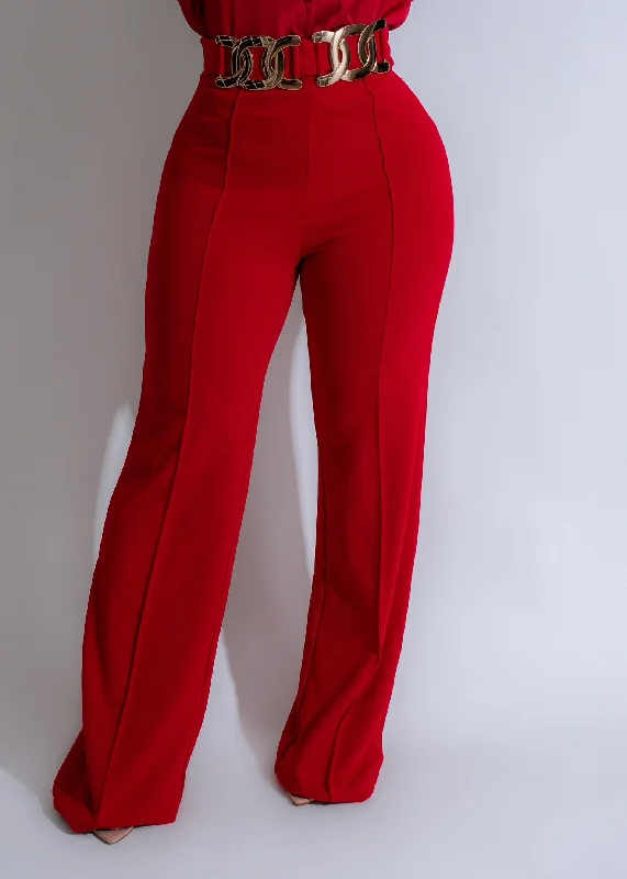 Luxe Link Pants Red