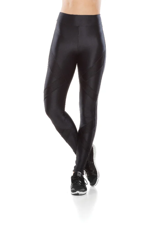 Zip Arrow Leggings - Black