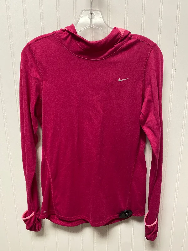 Athletic Jacket By Nike In Pink, Size: S