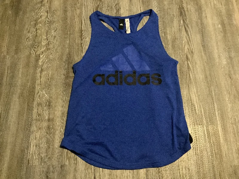 Athletic Tank Top By Adidas In Blue, Size: M