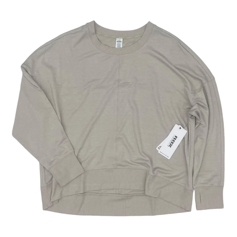 Athletic Top Ls Crewneck By Rbx In Beige, Size:Xl