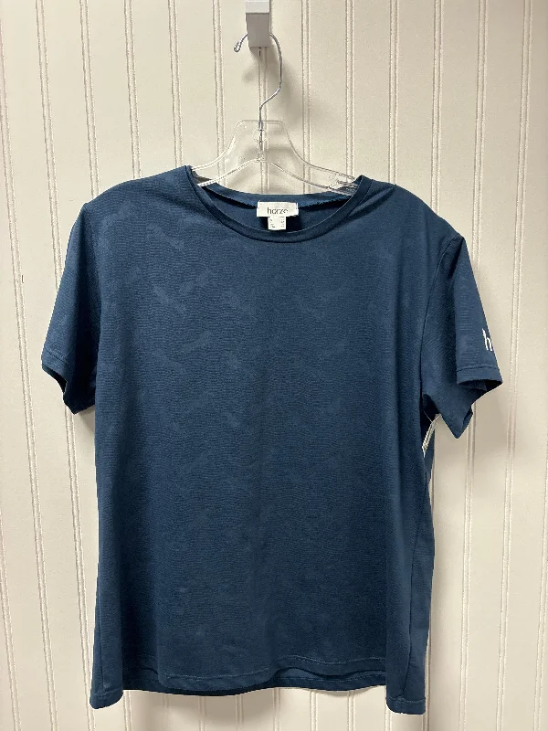 Athletic Top Short Sleeve By Cmc In Blue, Size: Xl