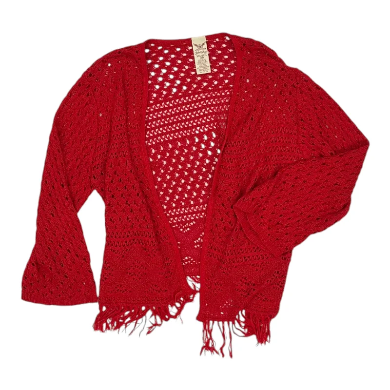 Cardigan By Faded Glory In Red, Size:2X