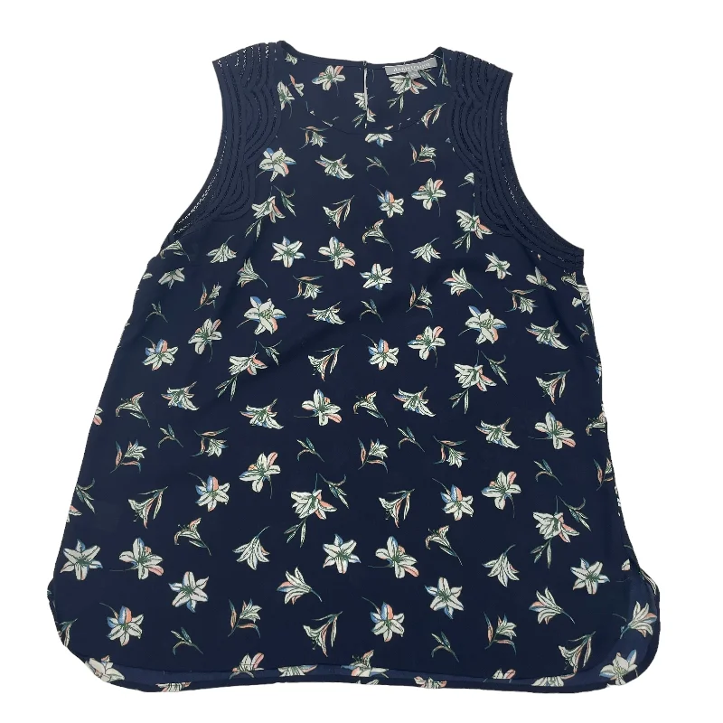 NAVY TOP SLEEVELESS by DANIEL RAINN Size:M