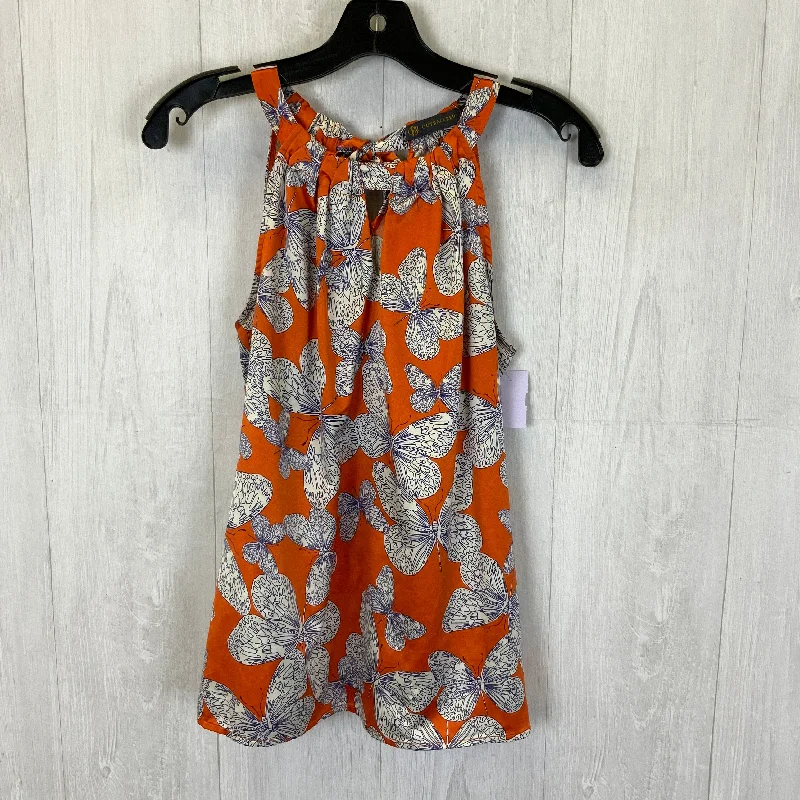 Orange & White Top Sleeveless Outback Red, Size S