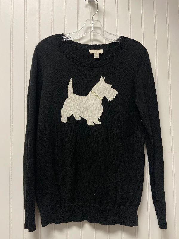 Sweater By Loft In Black & White, Size: M