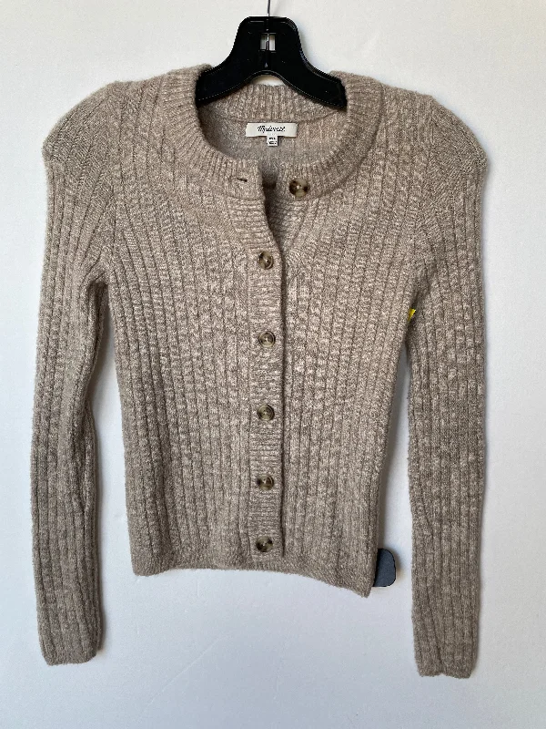 Sweater Cardigan By Madewell In Tan, Size: Xxs