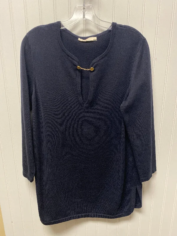 Sweater Designer By Tory Burch In Navy, Size: L