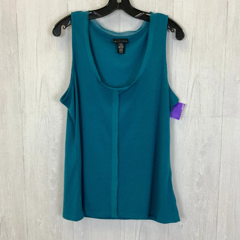 Teal Top Sleeveless Apostrophe, Size Xl