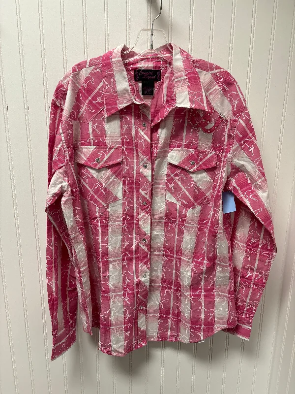 Top Long Sleeve By Cmc In Pink, Size: Xl