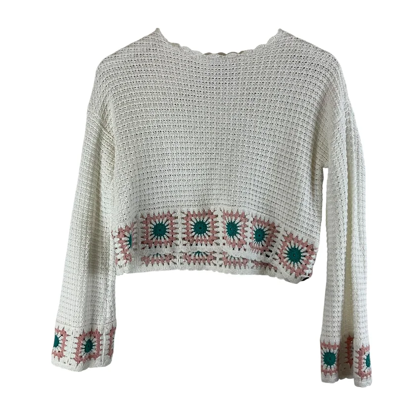 Top Long Sleeve By Cme In White, Size: Xs