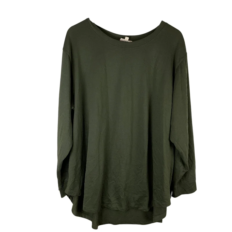 Top Long Sleeve By Jane And Delancey In Green, Size: 3x