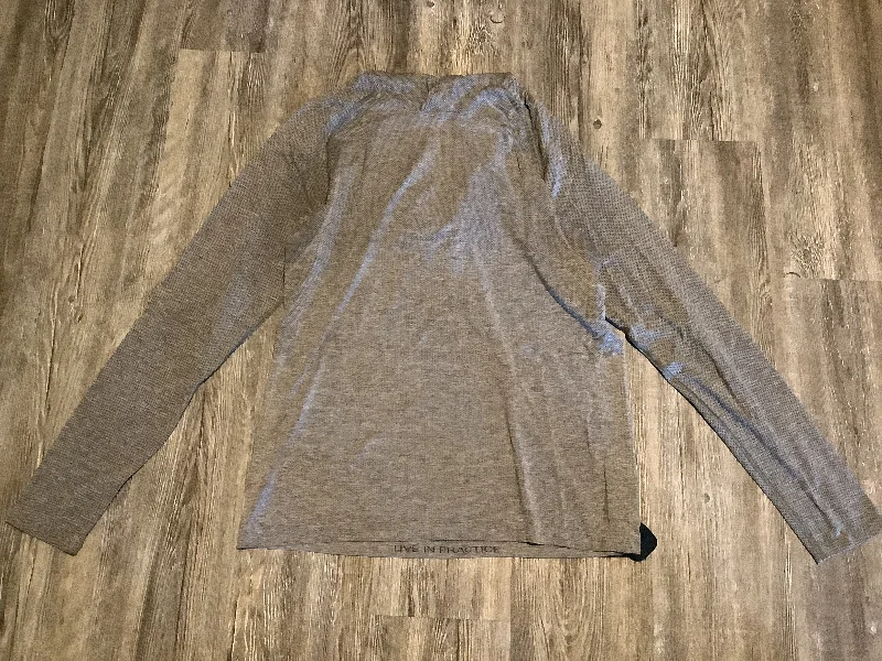 Top Long Sleeve By Lululemon In Grey, Size: L