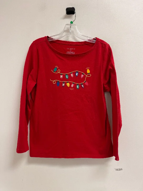 Top Long Sleeve By Talbots In Red, Size: Lp