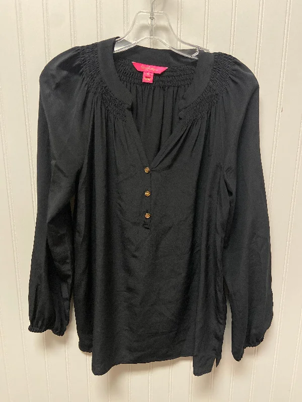 Top Long Sleeve Designer By Lilly Pulitzer In Black, Size: S