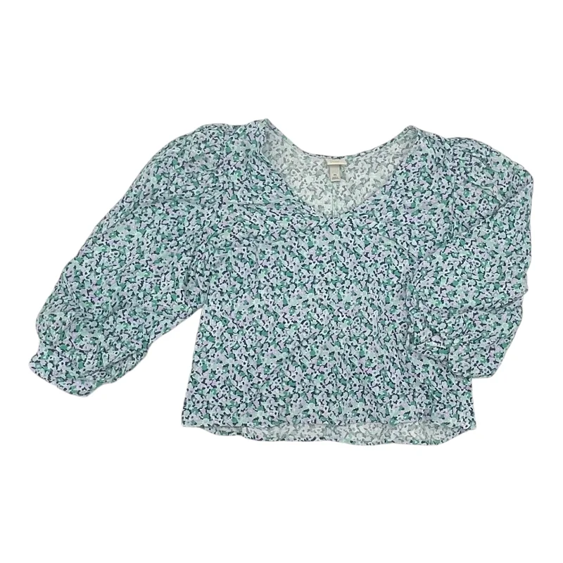 Top Ls By A New Day In Floral Print, Size:Xl