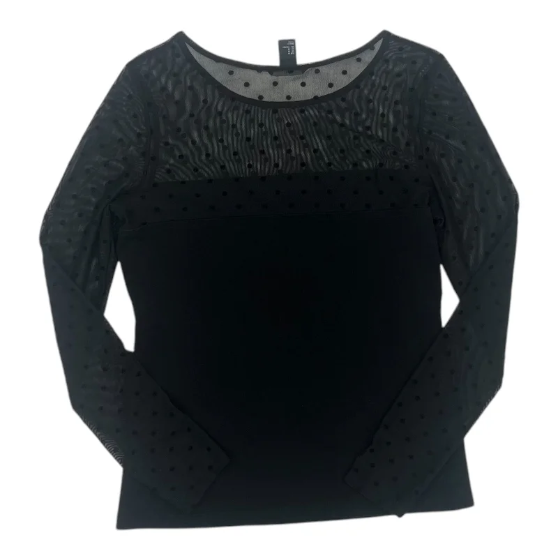 Top Ls By H&M In Black, Size:M