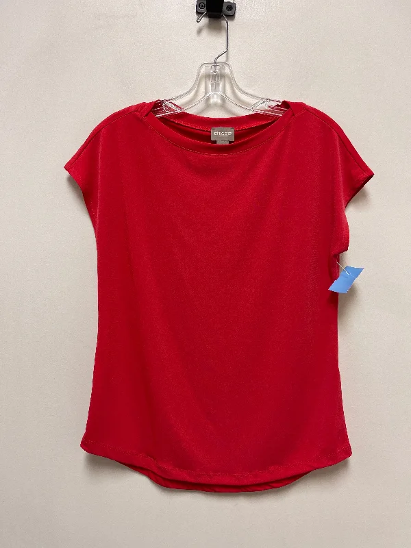 Top Short Sleeve By Chicos In Red, Size: S