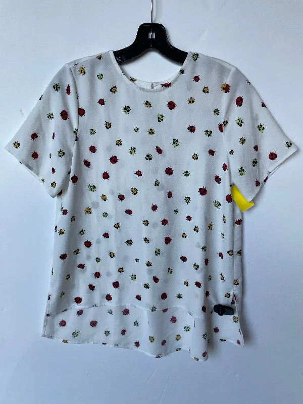 Top Short Sleeve By Modcloth In White, Size: Xs