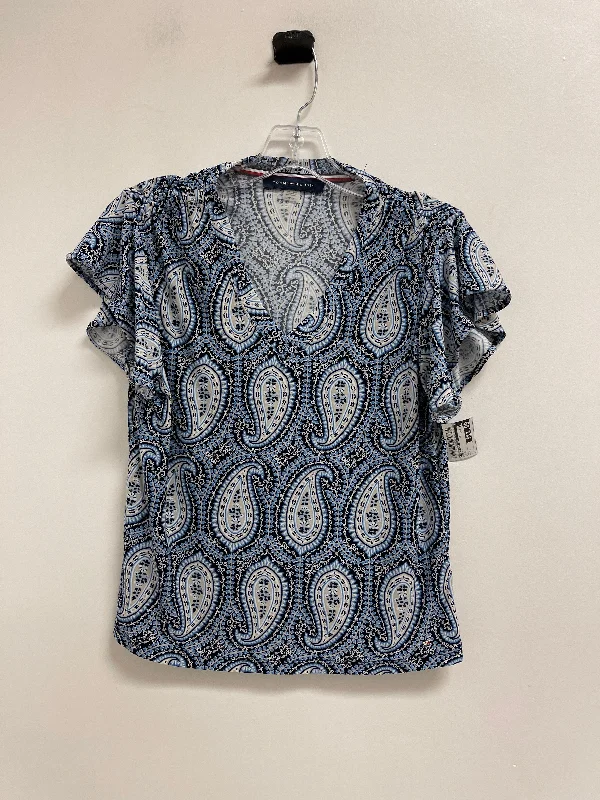 Top Short Sleeve By Tommy Hilfiger In Blue, Size: S