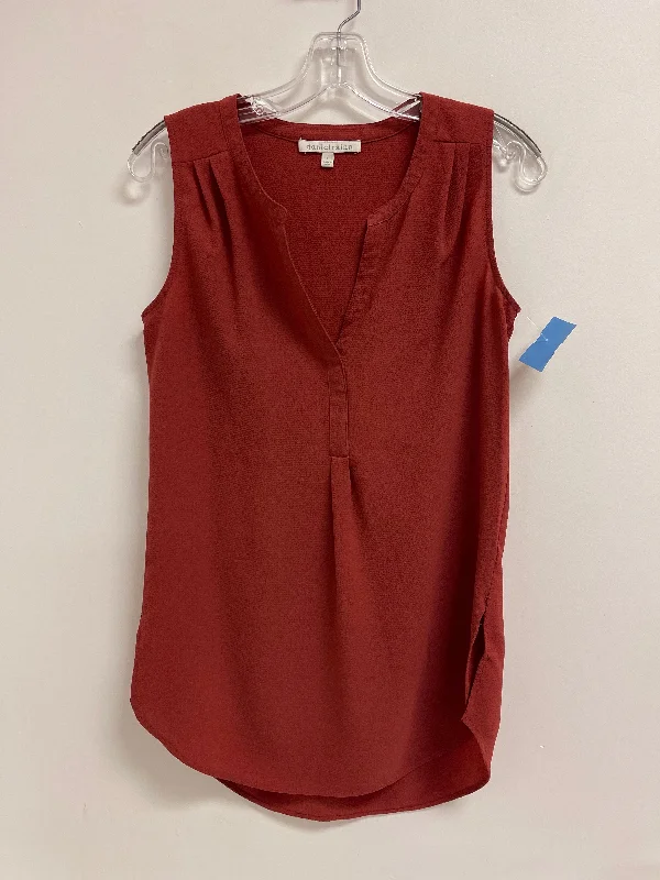 Top Sleeveless By Daniel Rainn In Orange, Size: S