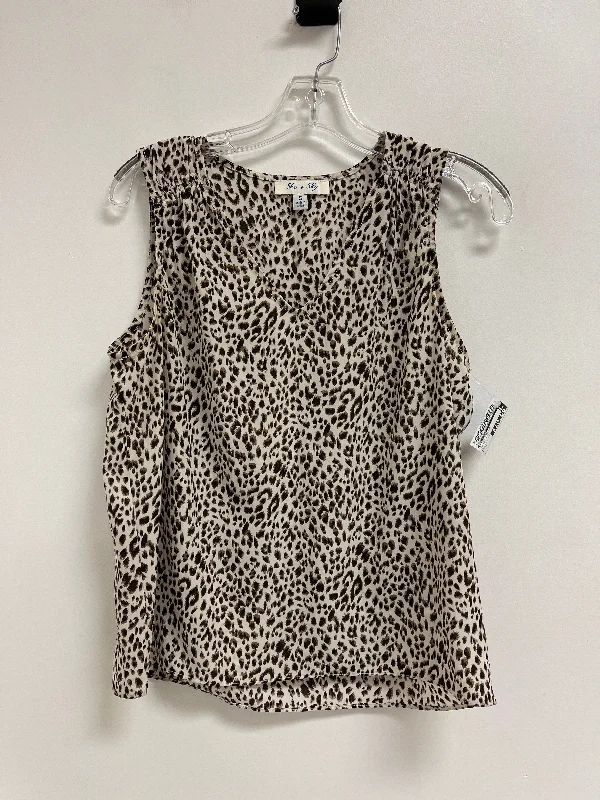 Top Sleeveless By She + Sky In Animal Print, Size: S