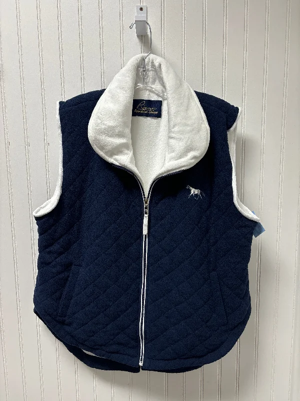 Vest Fleece By Cma In Blue & White, Size: 1x