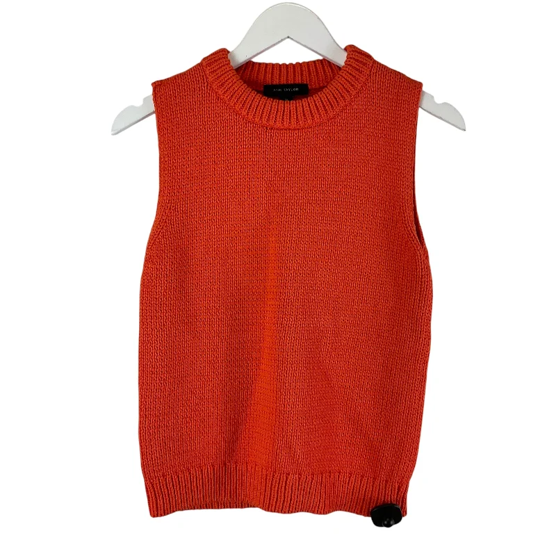 Vest Other By Ann Taylor In Orange, Size: Xs