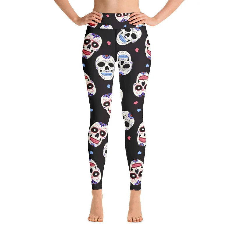 Women's Mexican Sugar Skull Yoga Leggings